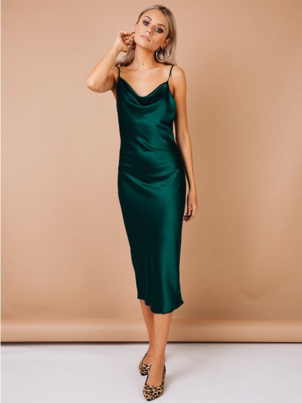 Princess Polly Betta Vanore Midi Dress in Forest Green